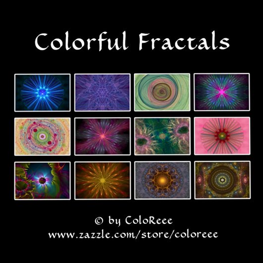 Kalender - farbige Fraktale Kunst - 