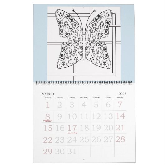 Kalender , Färbung (Mär 2026)