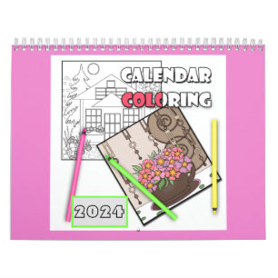 Kalender , Färbung , 2024