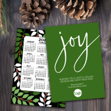 Kalender - Feierliche Freude schwarz grün mit Logo
