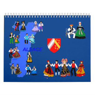 Kalender, Folklore d'Alsace, Frankreich Kalender