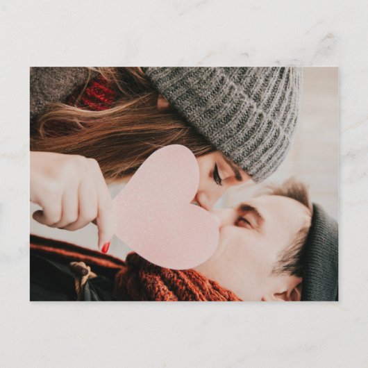 Kalender Foto Goldstaub Confetti Ankündigungspostkarte (Rückseite)