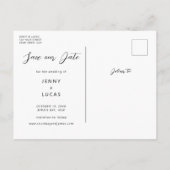 Kalender Foto Save the Date Einladung Postkarte (Rückseite)