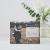 Kalender Foto Save the Date Einladung Postkarte (Stehend Vorderseite)