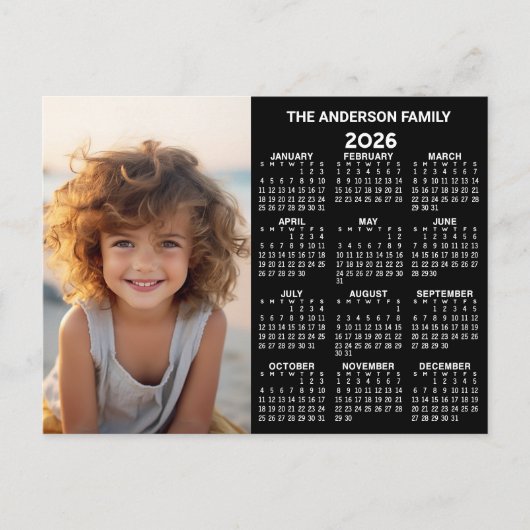 Kalender - Foto Volljährig anzeigen Modern Postkarte (Vorderseite)