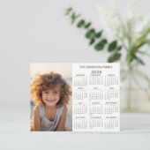Kalender - Foto Volljährig anzeigen Modern Postkarte (Stehend Vorderseite)