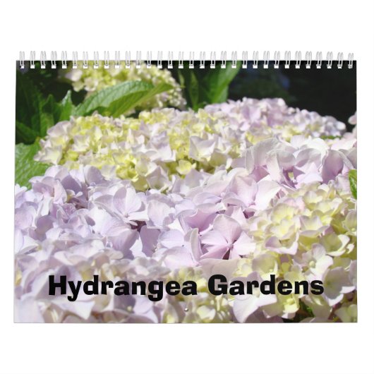 Kalender-Fotografie-Rosablaue Hydrangea-Gärten Kalender (Titelbild)