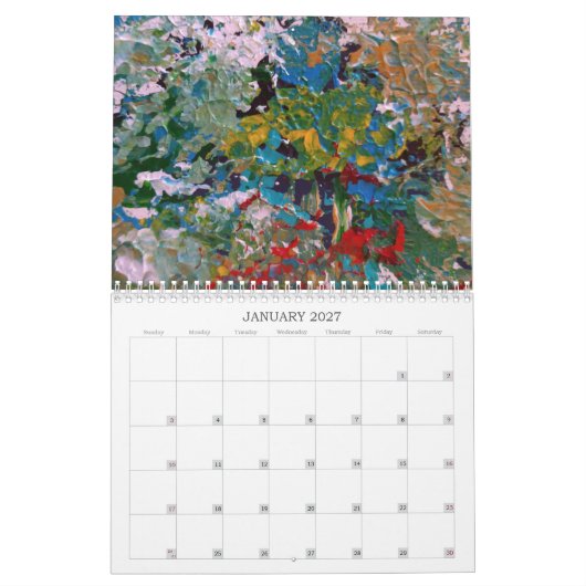 Kalender für abstrakte Kunstmalereien 2025 (Jan 2027)