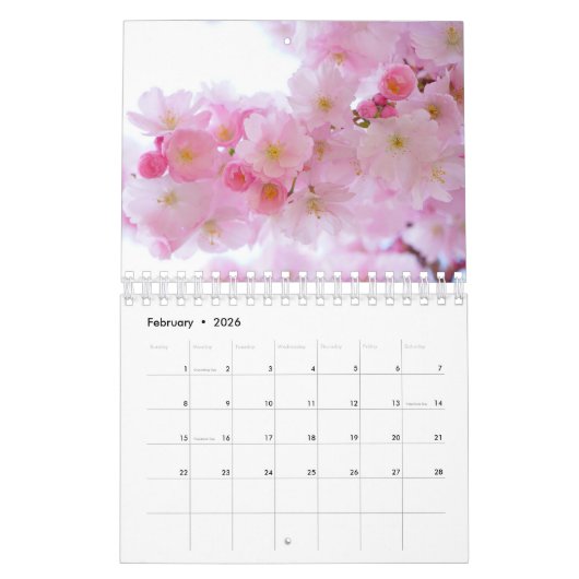 Kalender für benutzerdefinierte Blume | Bearbeitba (Feb 2026)