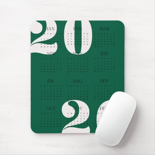 Kalender für das benutzerdefinierte Farbjahr 2026 Mousepad (Mit Mouse)