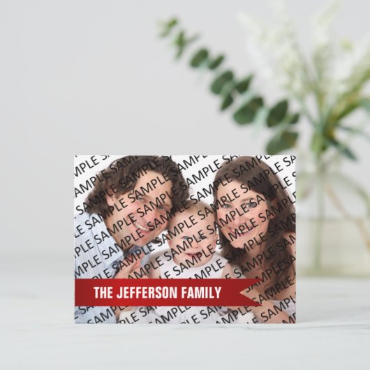 Kalender für Fotovorlagen in der Familie 2024 Postkarte (Stehend Vorderseite)