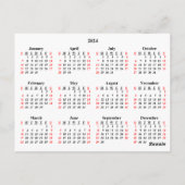 Kalender für Fotovorlagen in der Familie 2024 Postkarte (Rückseite)