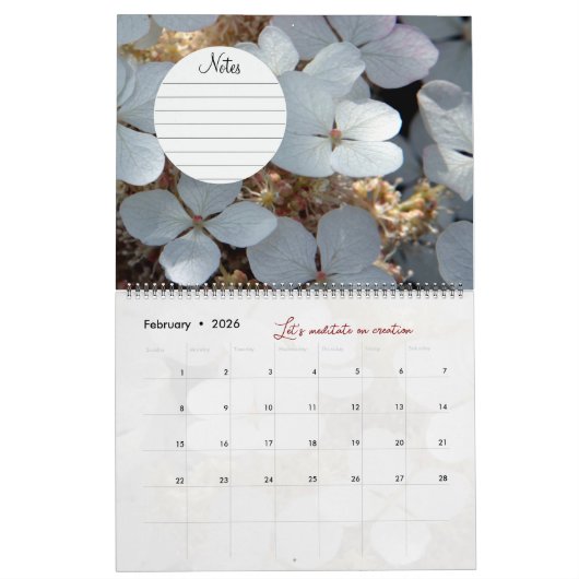 Kalender für Gott Meditation Gartenbilder: Notizen (Feb 2026)