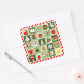 Kalender für Miniaturanfälle Quadratischer Aufkleber (Umschlag)