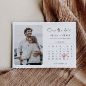 Kalender für moderne Save the Date im Foto