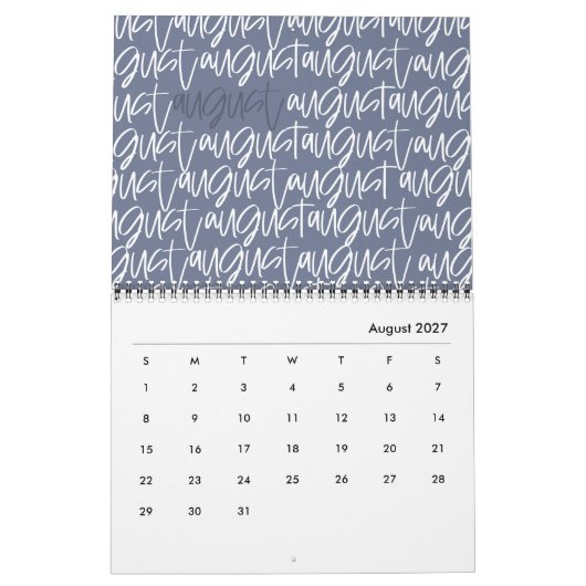 Kalender für moderne Stifte (Aug 2027)