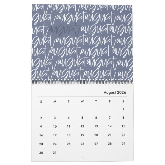 Kalender für moderne Stifte (Aug 2026)