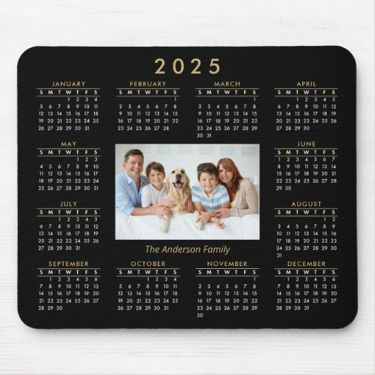 Kalender für Personalisierte benutzerdefinierte Fo Mousepad (Vorne)