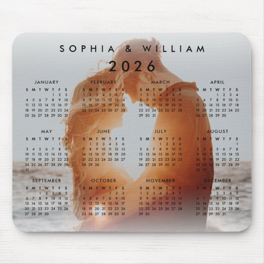 Kalender für Personalisierte benutzerdefinierte Fo Mousepad (Vorne)