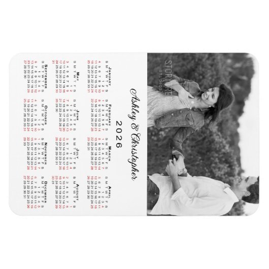 Kalender für personalisierte Fotos 2026 Magnet (Horizontal)