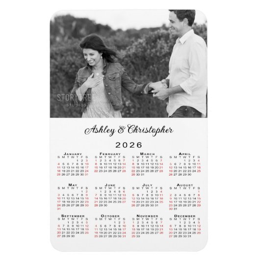 Kalender für personalisierte Fotos 2026 Magnet (Vertikal)