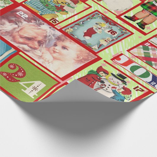 Kalender für rustikale und Retro-Adoptionen Geschenkpapier (Ecke)