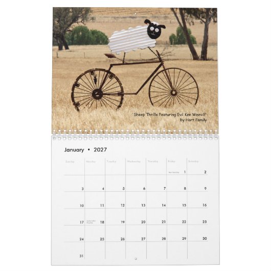 Kalender für Tiere auf Rädern (Jan 2027)