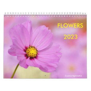 Kalender für verschiedene Blume