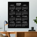 Kalender - Ganzjahresansicht vertikal - Schwarz Fotodruck<br><div class="desc">Schwarz und Weiß - Ein minimaler, einfacher 12-monatiger Kalender mit einem soliden Farbhintergrund. Eine Standardsuche nach Ihrem Zuhause-Büro oder Schulfach. Die Schriftart sind einfach zu lesen und die Farben können geändert werden. — Wenn Sie den personalisierten Bereich öffnen, wird es Sie zu einem erweiterten Designbereich führen, in dem Sie die...</div>