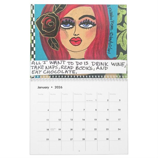 KALENDER GEFÜLLT MIT SCHLECHTER MÄDCHEN-KUNST (Jan 2026)