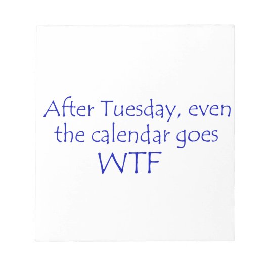 Kalender geht wtf notizblock (Vorderseite)