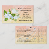 Kalender-Geschäftskarten der Jasmin-Blumen #2 2011 Visitenkarte (Vorne/Hinten)