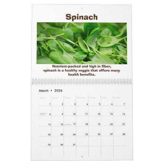 Kalender gesunder Lebensmittel (Mär 2026)