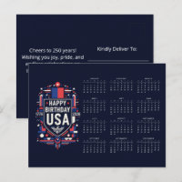 Kalender Glückwunsch Geburtstag USA 250