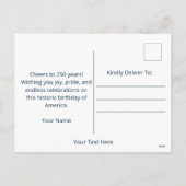 Kalender Glückwunsch Geburtstag USA 250 Feiertagspostkarte (Rückseite)