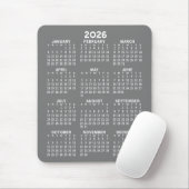 Kalender - grauer Hintergrund - Vertikal Mousepad (Mit Mouse)