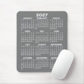 Kalender - grauer Hintergrund - Vertikal Mousepad (Mit Mouse)