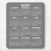 Kalender - grauer Hintergrund - Vertikal Mousepad (Vorne)