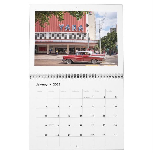 Kalender Havanas, Kuba (Jan 2026)