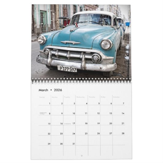 Kalender Havanas, Kuba (Mär 2026)