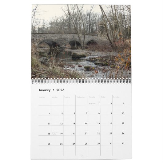 Kalender - Herbstwald und Wasser (Jan 2026)