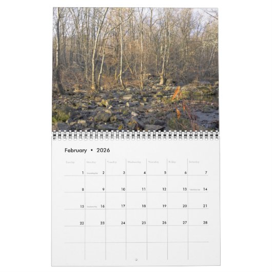 Kalender - Herbstwald und Wasser (Feb 2026)