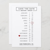 Kalender Hochzeit Datum speichern Save The Date (Vorne/Hinten)