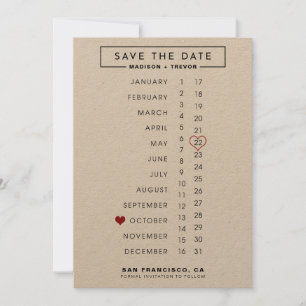 Kalender Hochzeit Datum speichern Save The Date