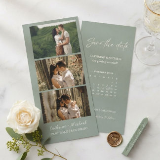 Kalender Hochzeitsfoto Streifenrahmen speichern Save The Date