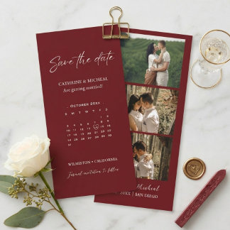 Kalender Hochzeitsfoto Streifenrahmen speichern Save The Date