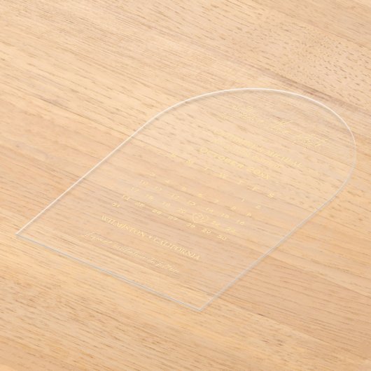 Kalender-Hochzeitsstreifen Save the Date Acryleinladungen (Ablage )