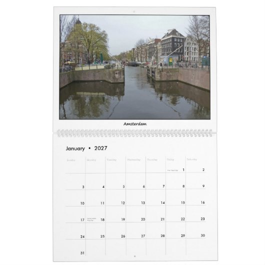 Kalender Hollands, Belgien, Finnland, Estland, (Jan 2027)