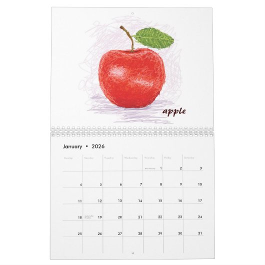 Kalender III mit 2013 Früchten (Jan 2026)