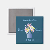 Kalender in einer Vase Speichern Sie das Datumsfen Magnet (Vorderseite/Rückseite)